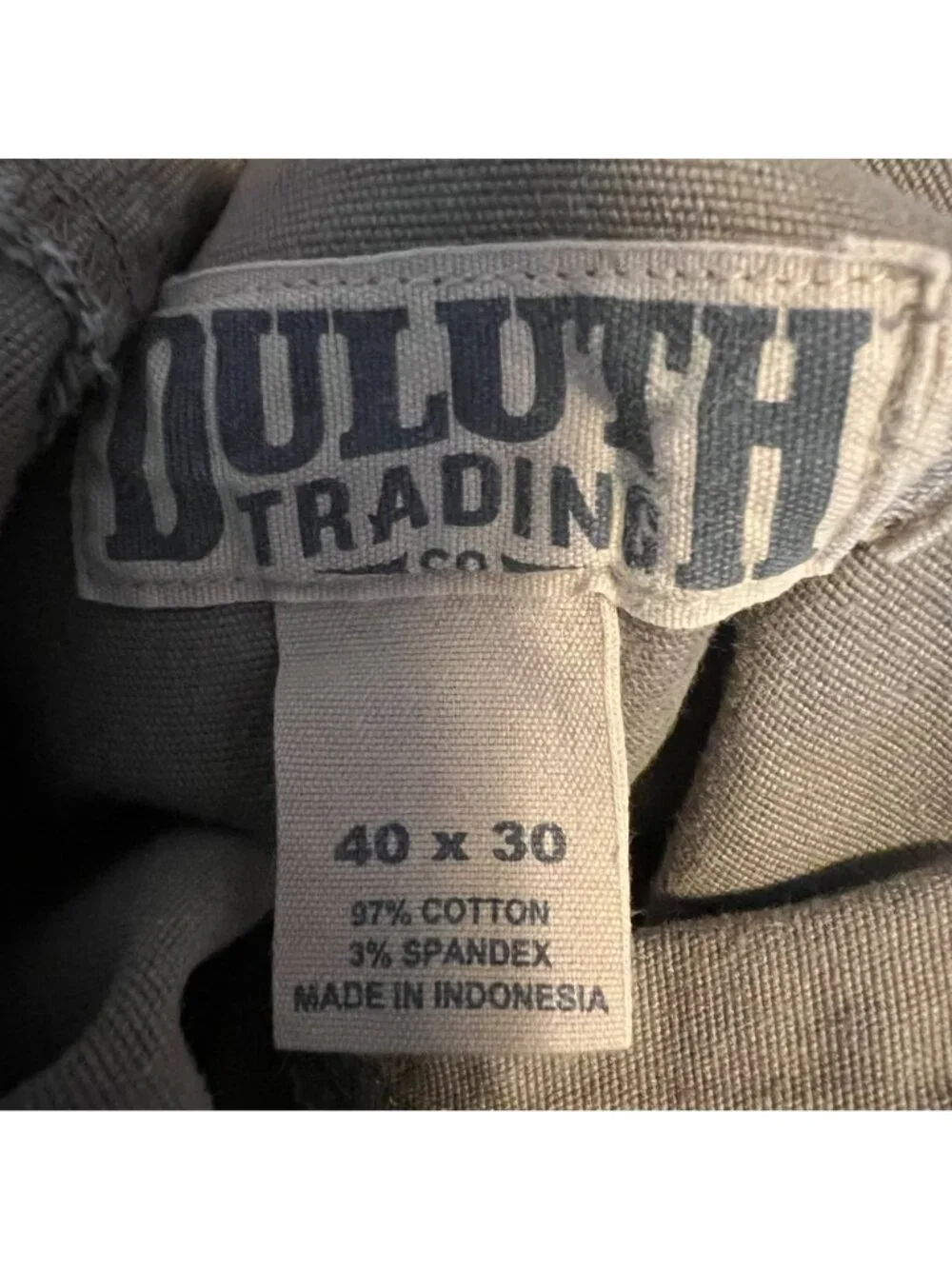 Duluth Cargo Pants Mens 40 x 30 Workwear Tan Flex Fire Hose Zip Pockets Relaxed